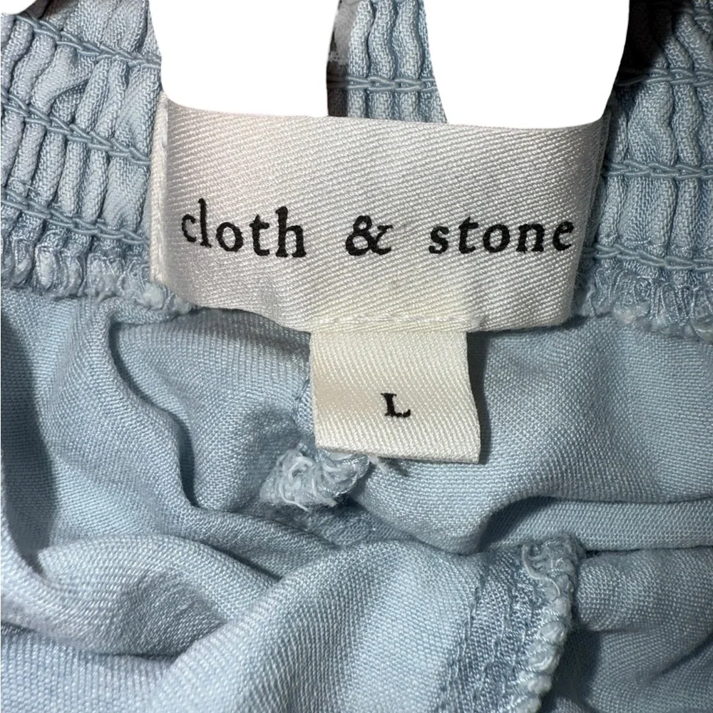 Cloth & Stone Light Blue Elastic Waist Pants Jeans Size Large - Picture 8 of 8